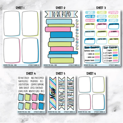 Book and Reading Journal Stickers - May