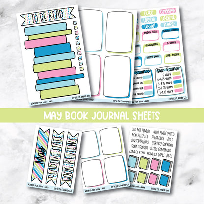 Book and Reading Journal Stickers - May