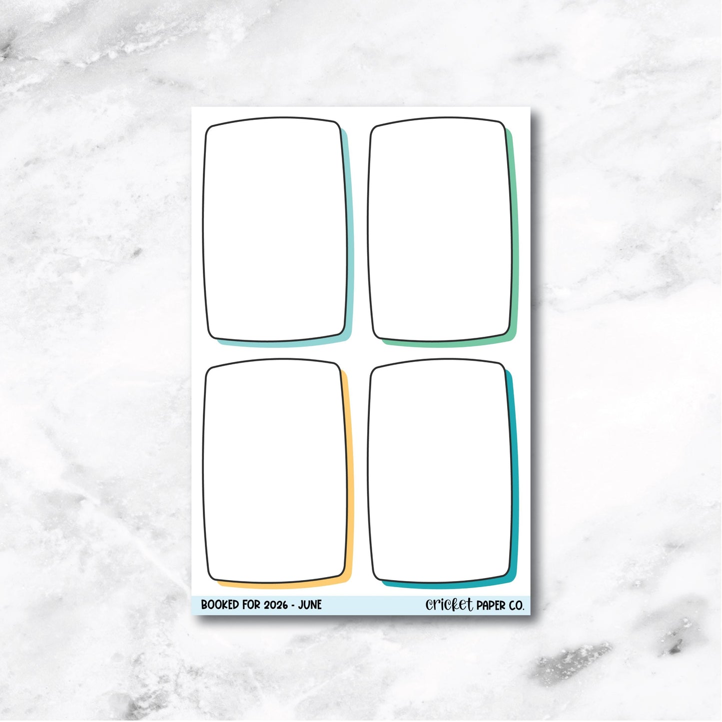 Book and Reading Journal Stickers - June