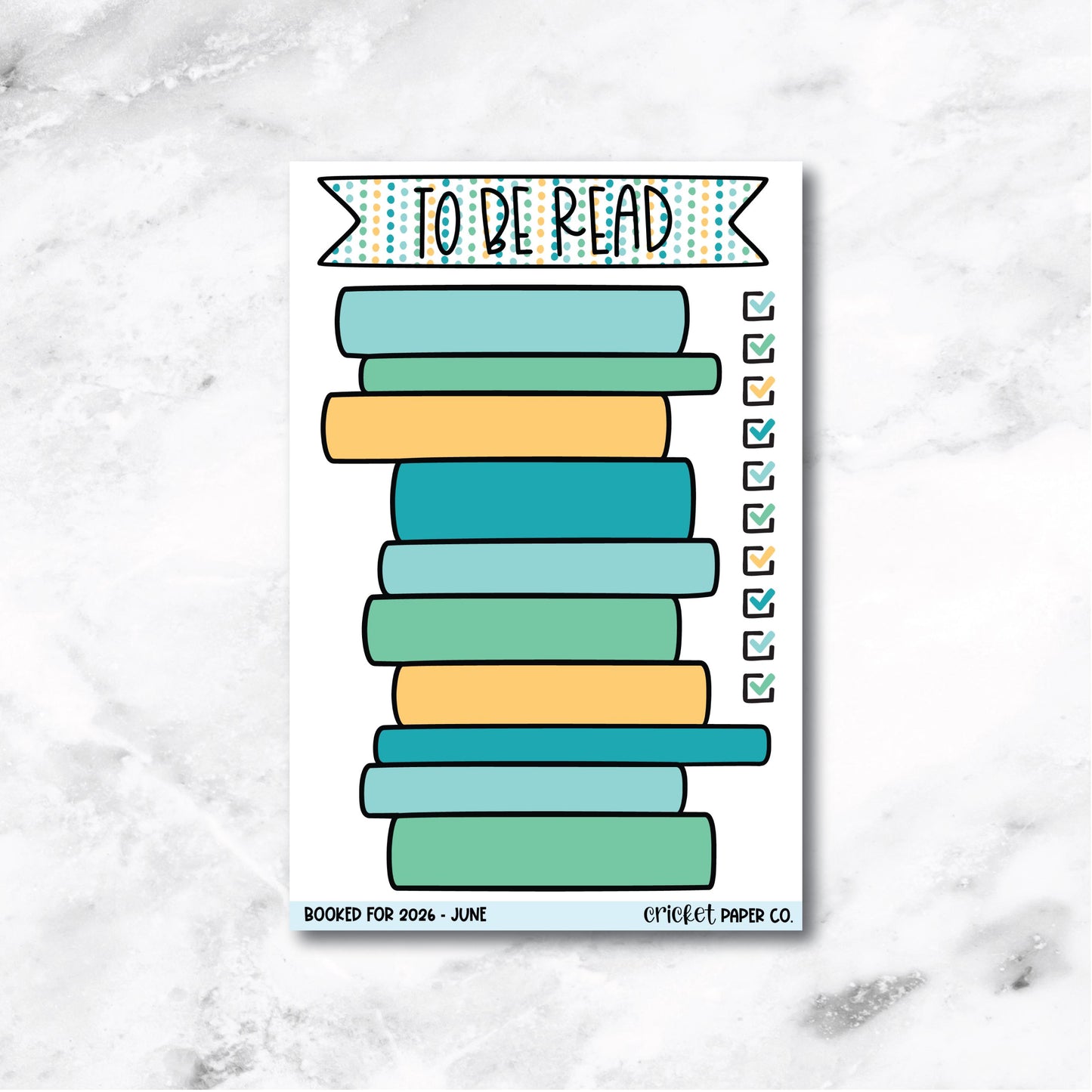 Book and Reading Journal Stickers - June