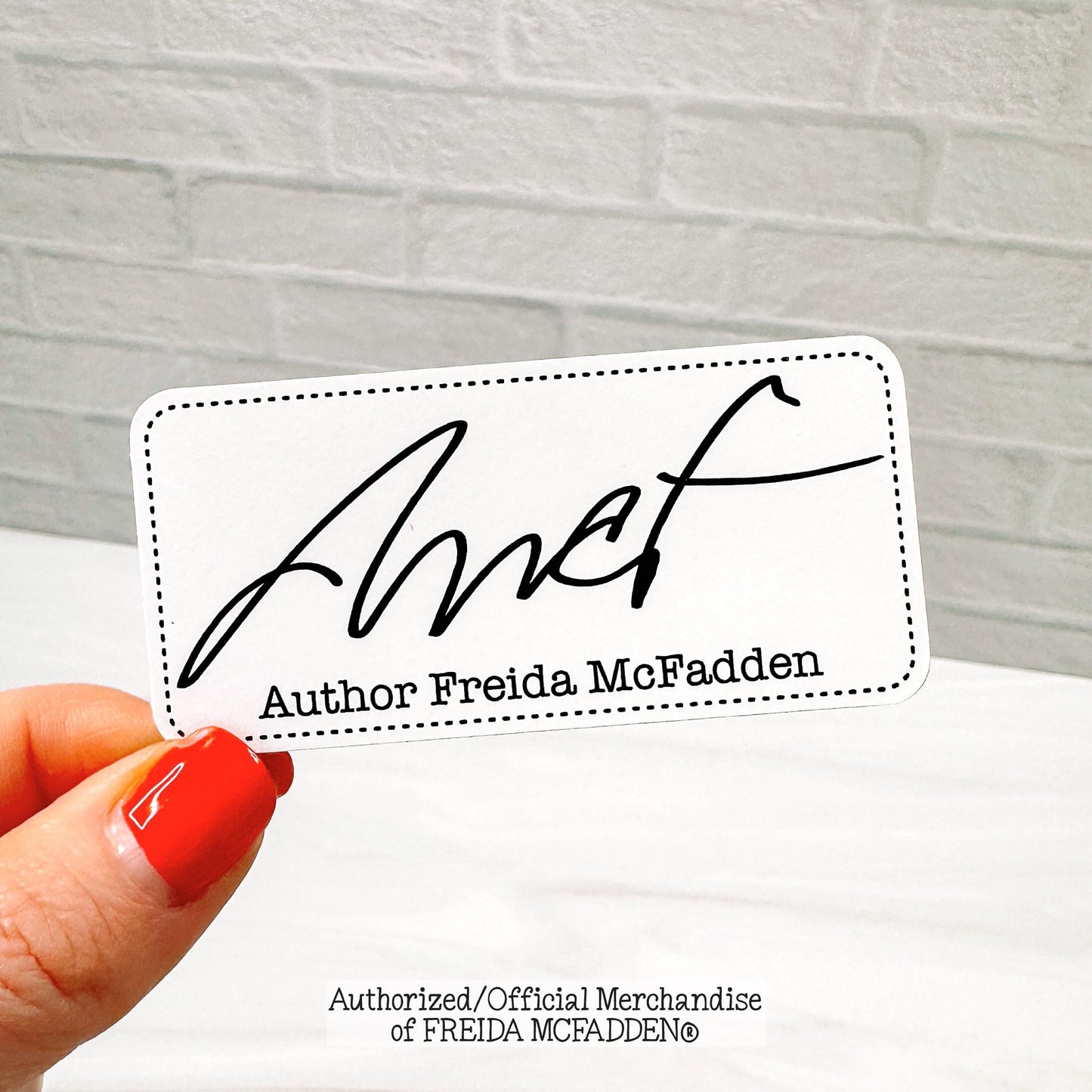Freida Signature Vinyl Sticker - Official Merchandise of Freida McFadden FM26