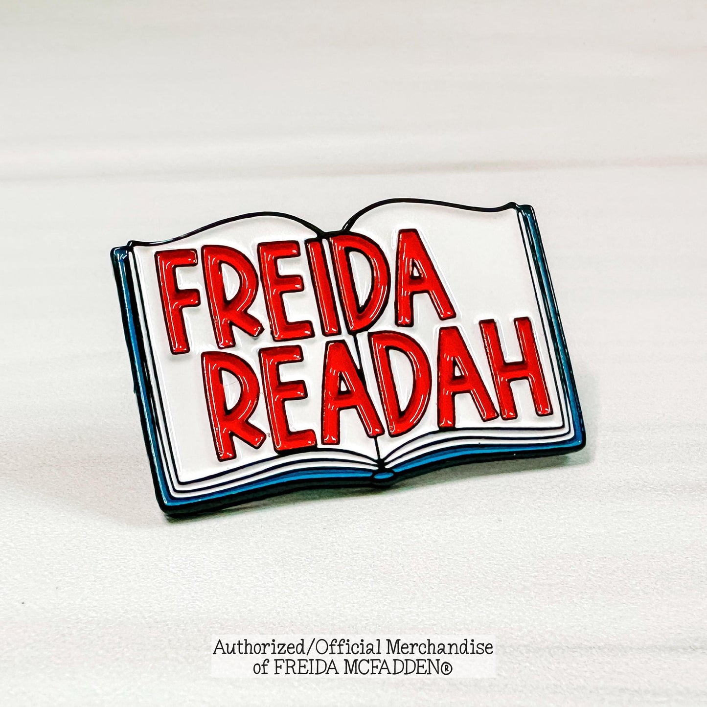 Freida Readah Open Book Enamel Pin - Official Merchandise of Freida McFadden