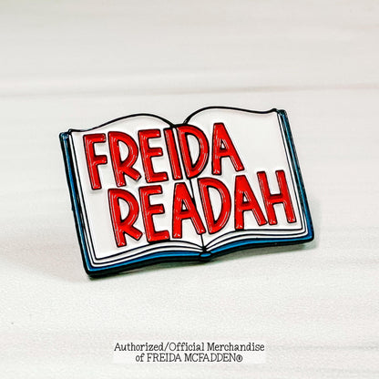 Freida Readah Open Book Enamel Pin - Official Merchandise of Freida McFadden