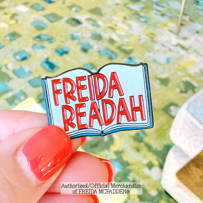 Freida Readah Open Book Enamel Pin - Official Merchandise of Freida McFadden