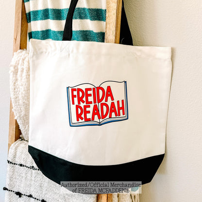 Freida Readah Open Book Premium Canvas Tote - Official Merchandise of Freida McFadden