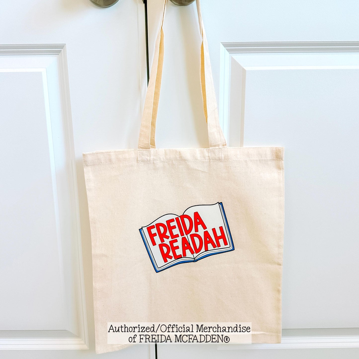 Freida Readah Open Book Canvas Tote - Official Merchandise of Freida McFadden
