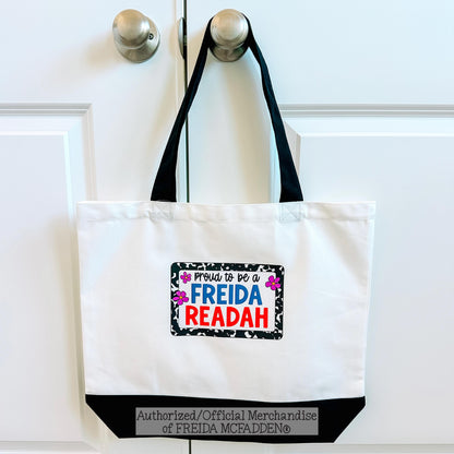 Proud To Be A Freida Readah Premium Canvas Tote - Official Merchandise of Freida McFadden
