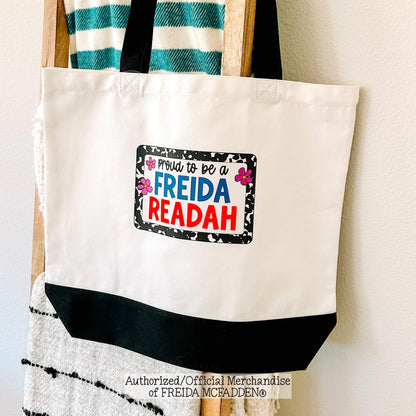 Proud To Be A Freida Readah Premium Canvas Tote - Official Merchandise of Freida McFadden