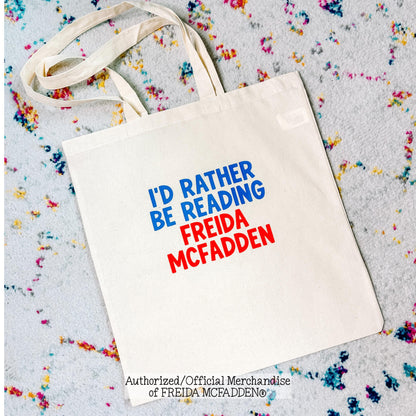 Rather Be Reading Freida Canvas Tote - Official Merchandise of Freida McFadden