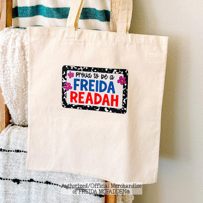 Proud To Be A Freida Readah Canvas Tote - Official Merchandise of Freida McFadden