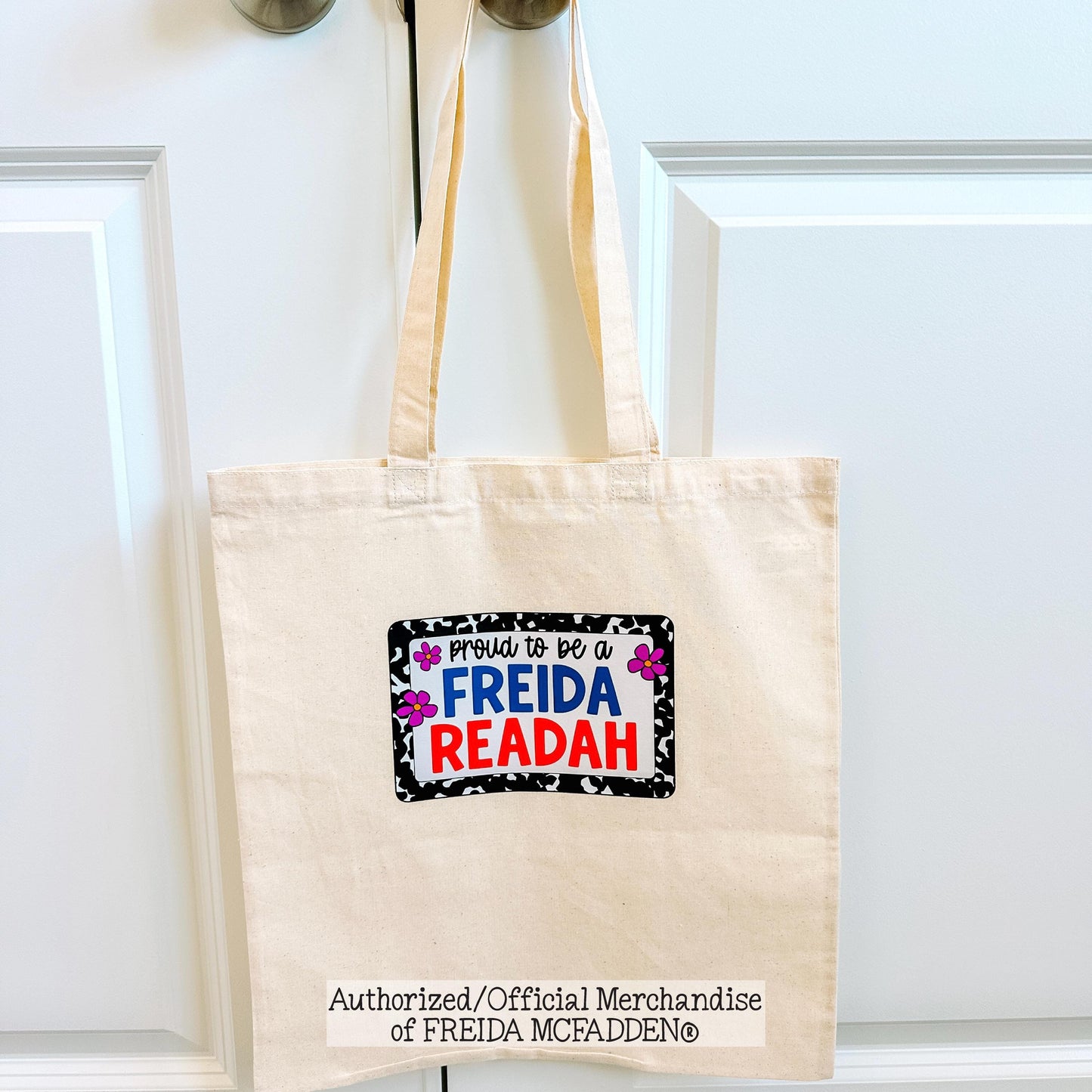 Proud To Be A Freida Readah Canvas Tote - Official Merchandise of Freida McFadden