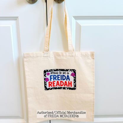 Proud To Be A Freida Readah Canvas Tote - Official Merchandise of Freida McFadden