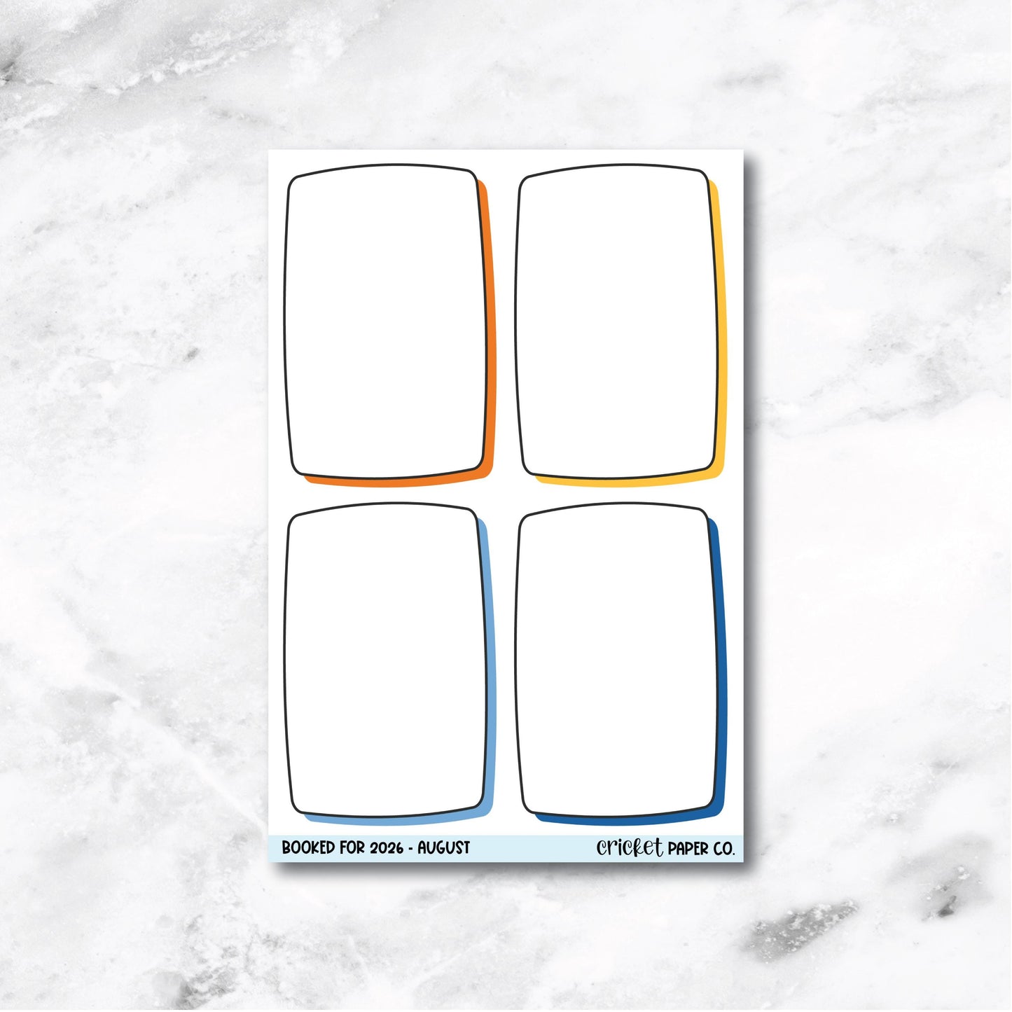 Book and Reading Journal Stickers - August