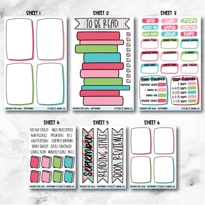 Book and Reading Journal Stickers - September