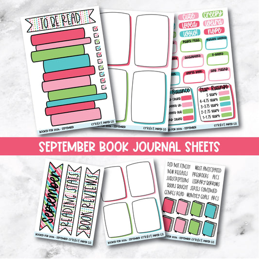 Book and Reading Journal Stickers - September