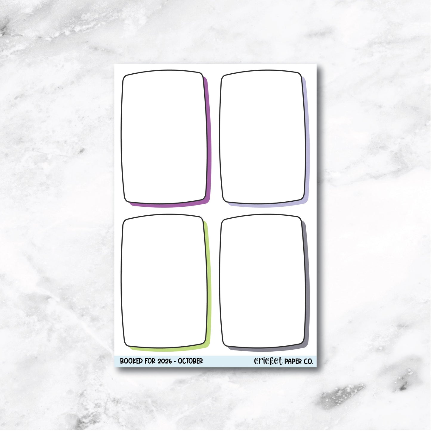 Book and Reading Journal Stickers - October