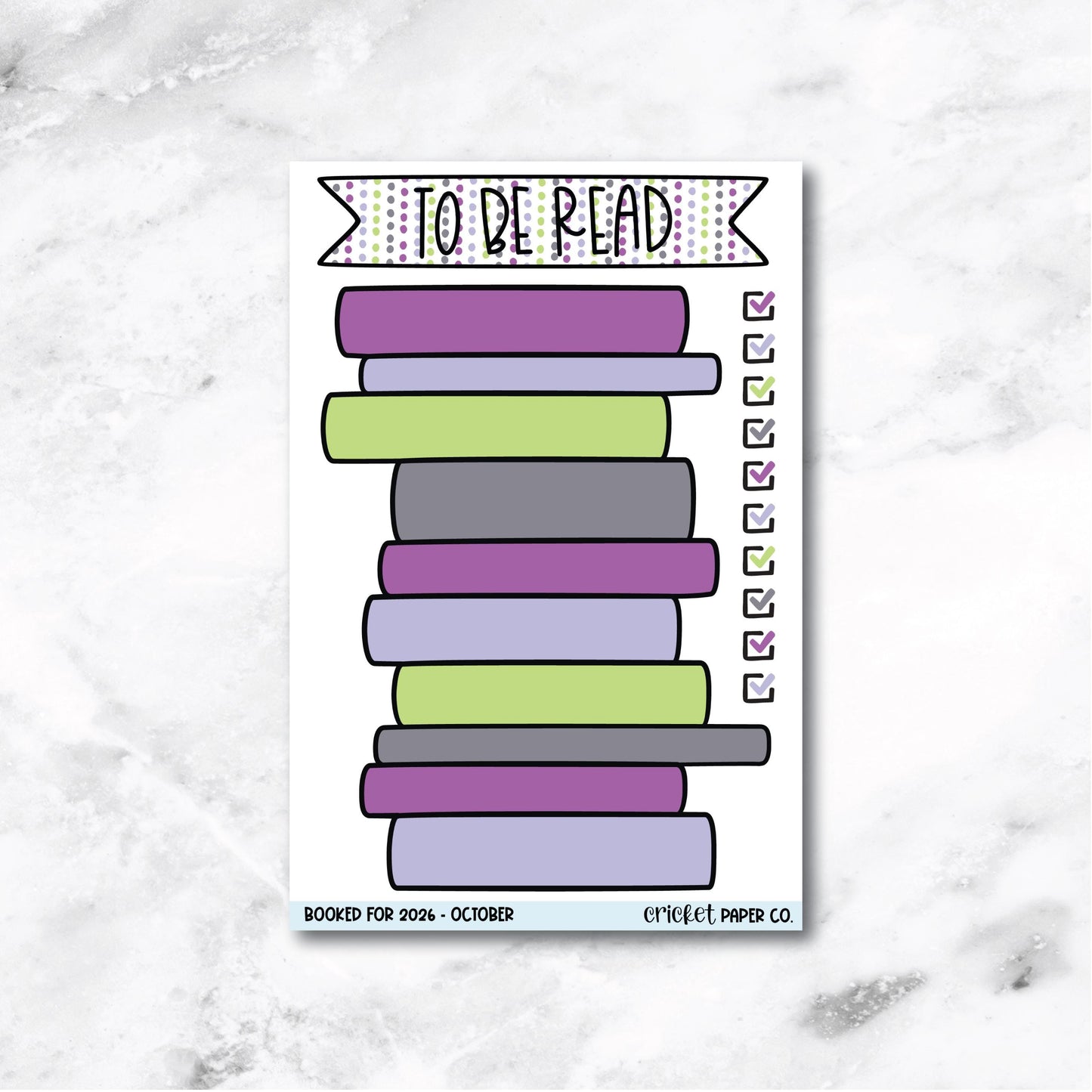 Book and Reading Journal Stickers - October