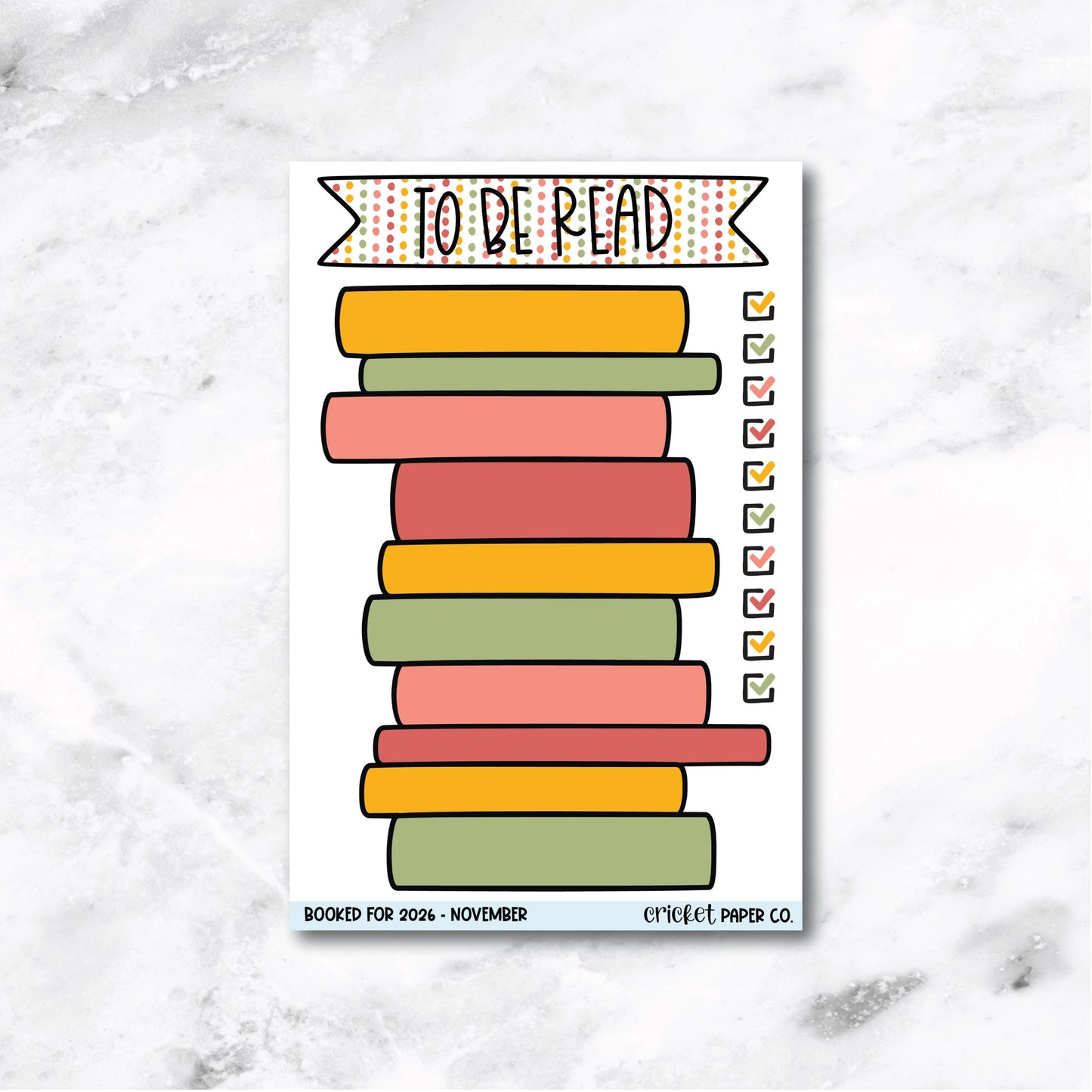 Book and Reading Journal Stickers - November
