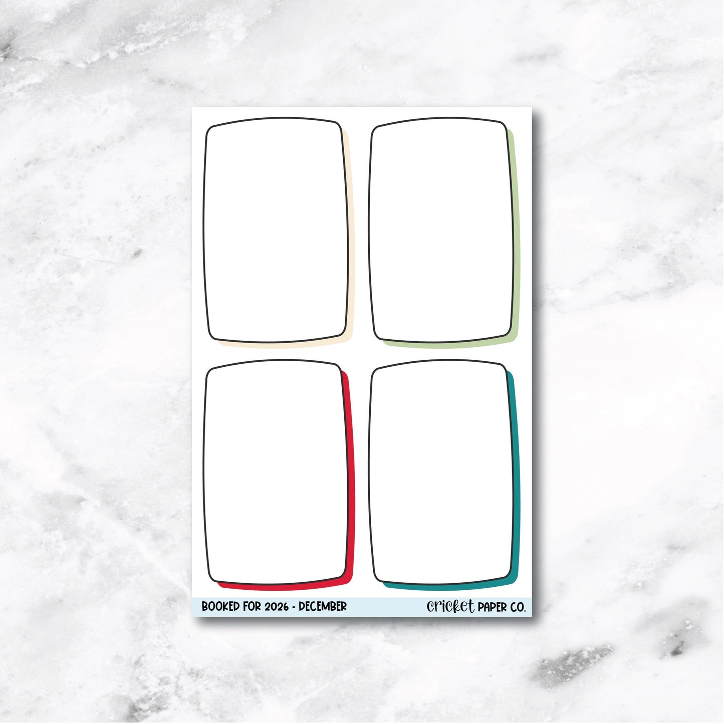 Book and Reading Journal Stickers - December