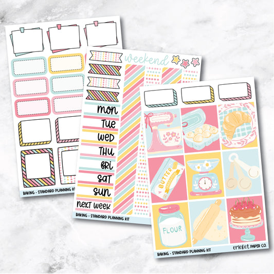 Planner Stickers Standard Mini Kit - Baking