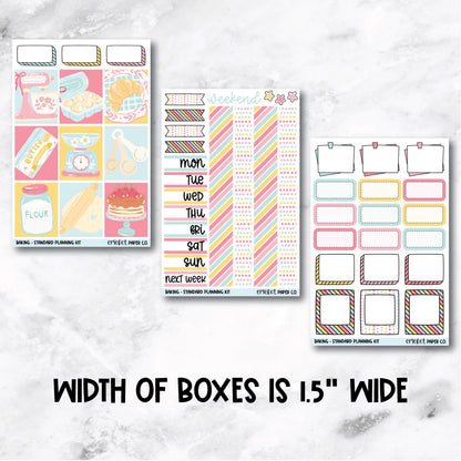 Planner Stickers Standard Mini Kit - Baking