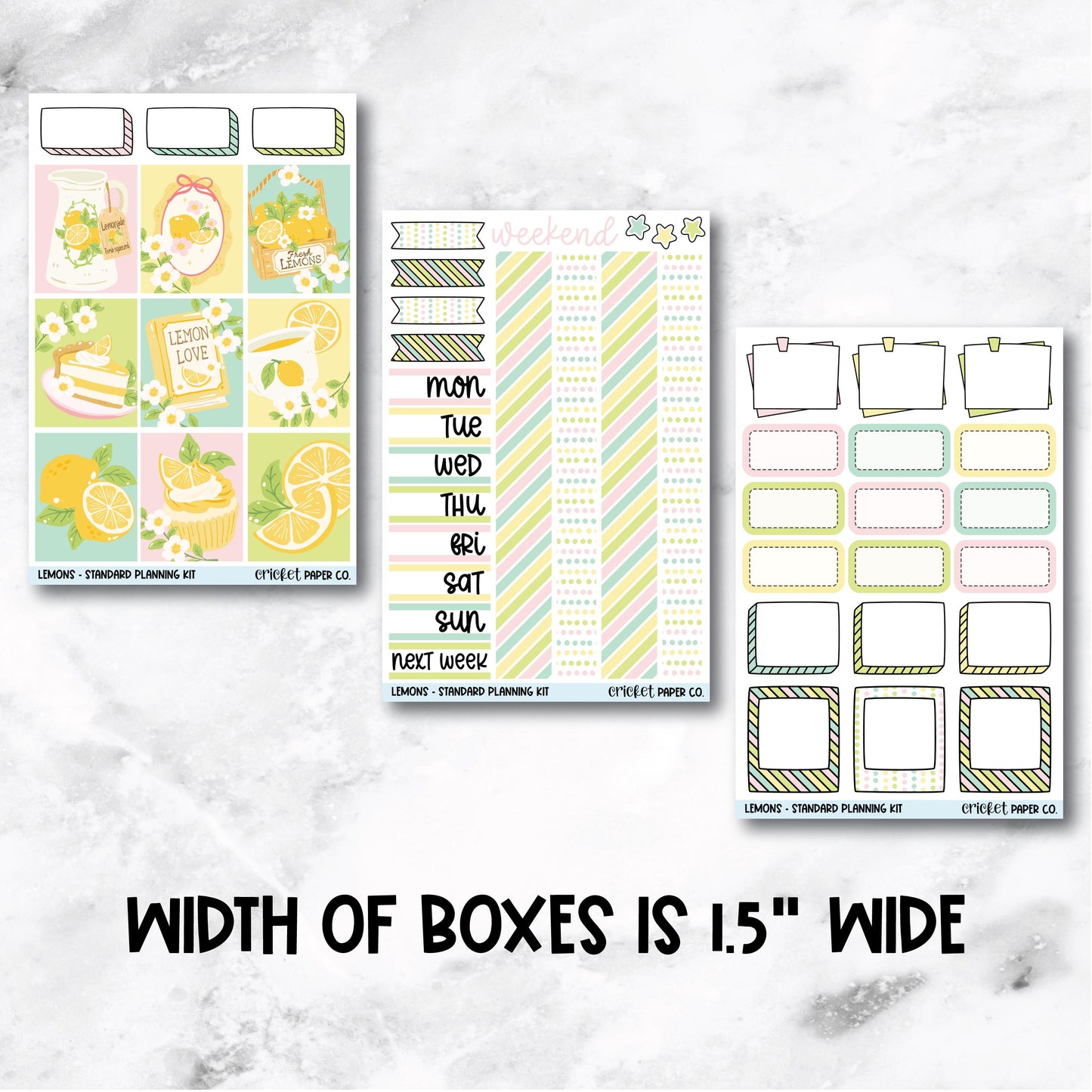 Planner Stickers Standard Mini Kit - Lemons