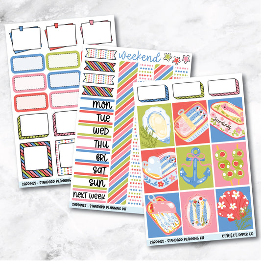 Planner Stickers Standard Mini Kit - Sardines