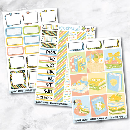 Planner Stickers Standard Mini Kit - Summer Books