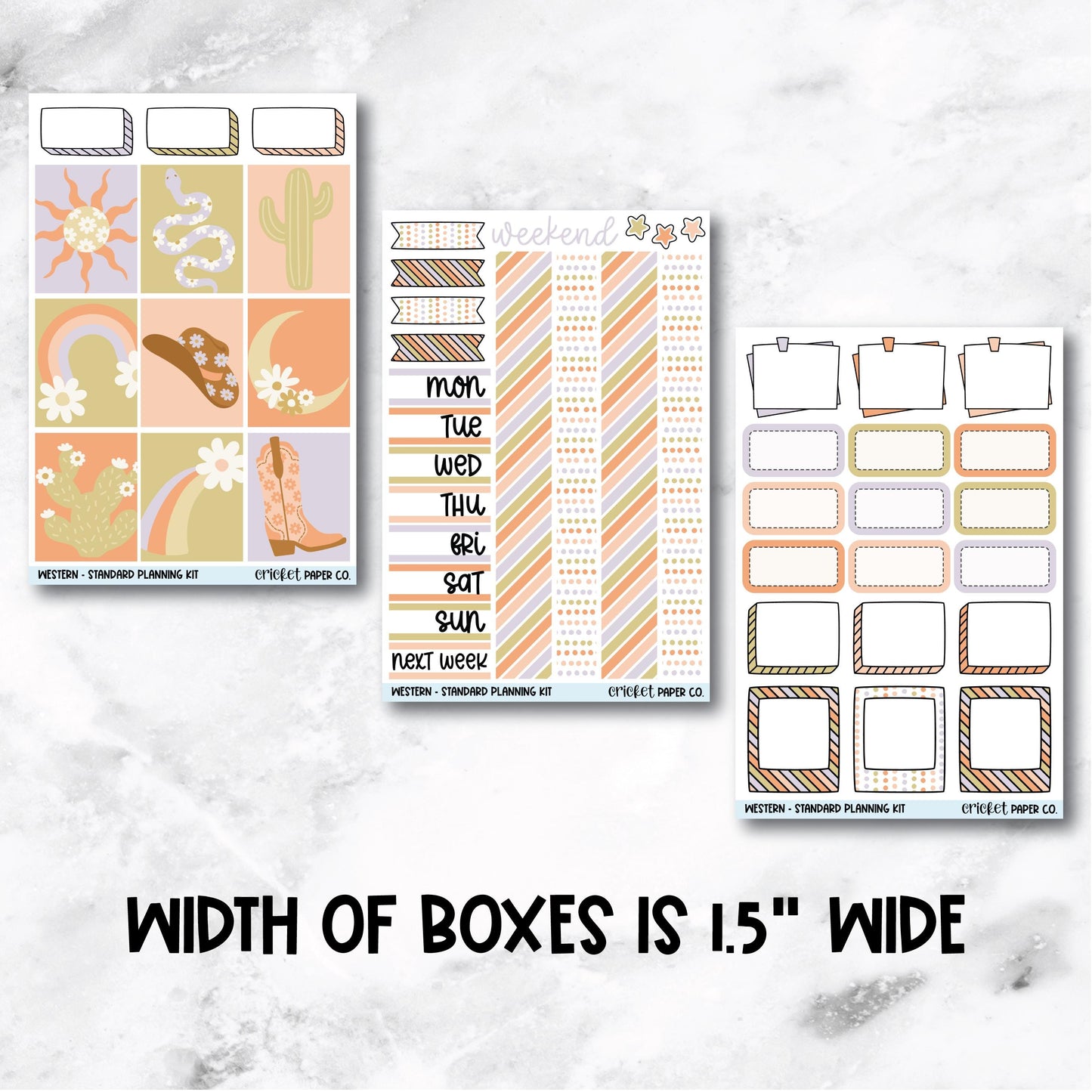 Planner Stickers Standard Mini Kit - Western