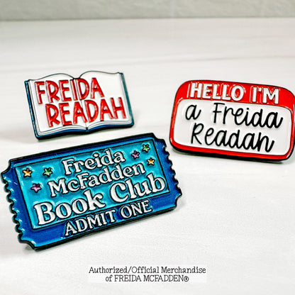 Freida Readah Open Book Enamel Pin - Official Merchandise of Freida McFadden