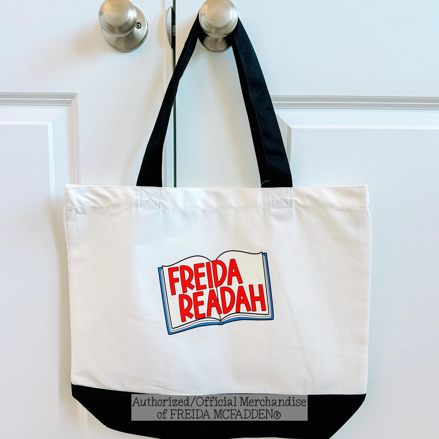 Freida Readah Open Book Premium Canvas Tote - Official Merchandise of Freida McFadden