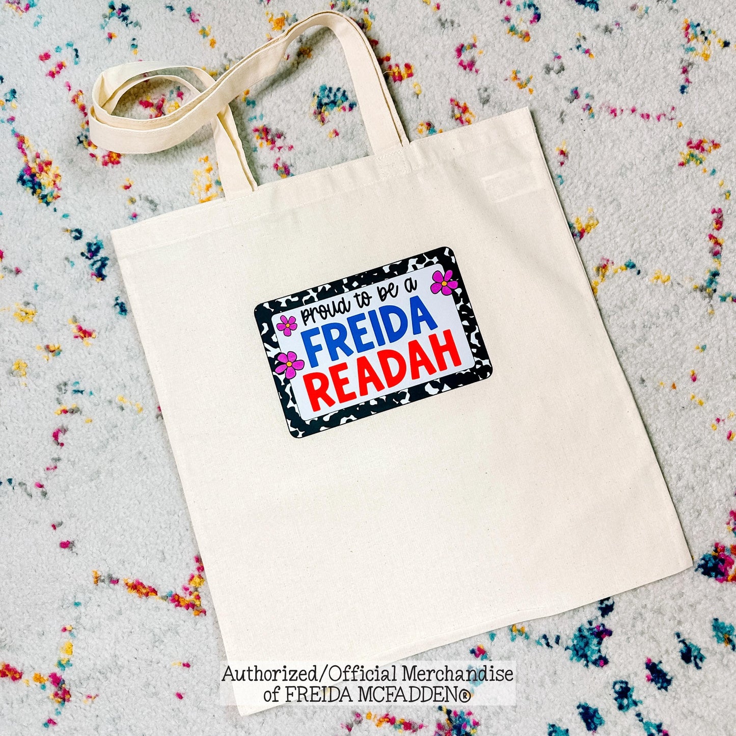 Proud To Be A Freida Readah Canvas Tote - Official Merchandise of Freida McFadden