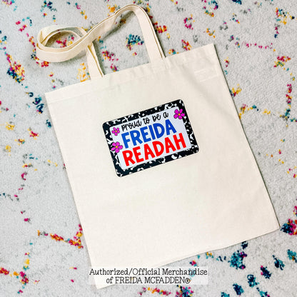 Proud To Be A Freida Readah Canvas Tote - Official Merchandise of Freida McFadden