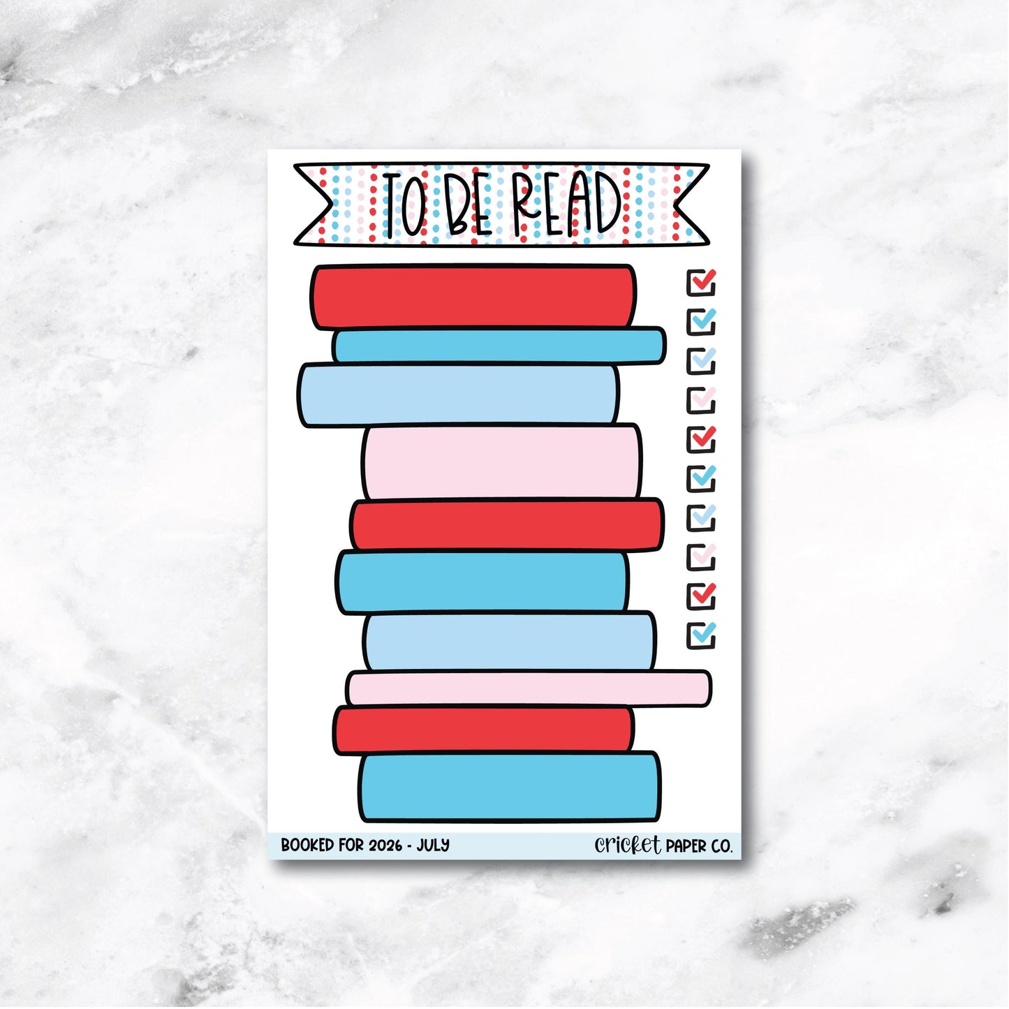 Book and Reading Journal Stickers - July