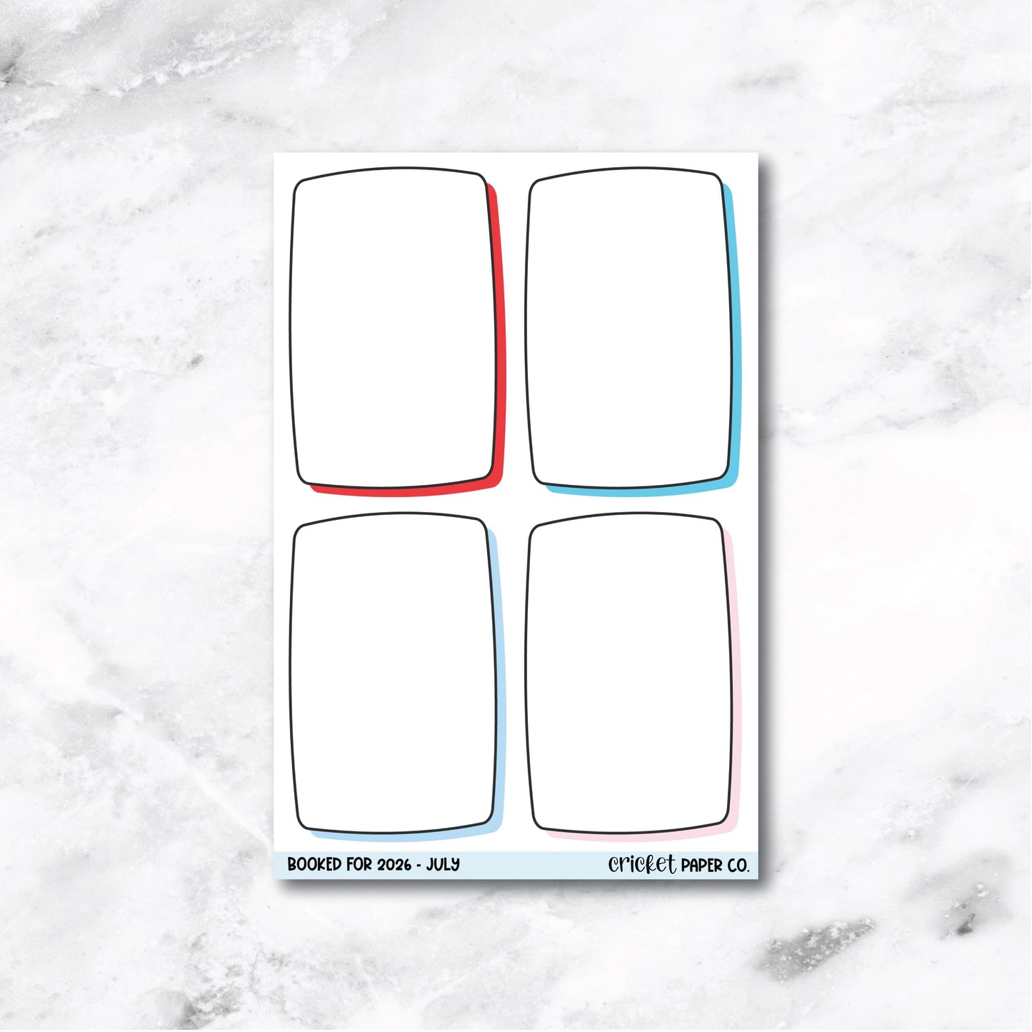 Book and Reading Journal Stickers - July