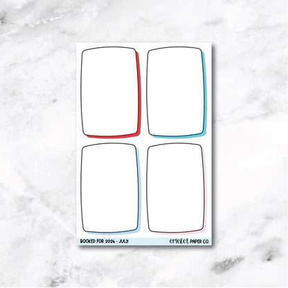 Book and Reading Journal Stickers - July