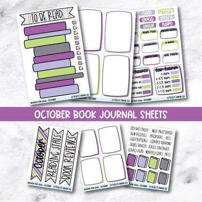 Book and Reading Journal Stickers - October