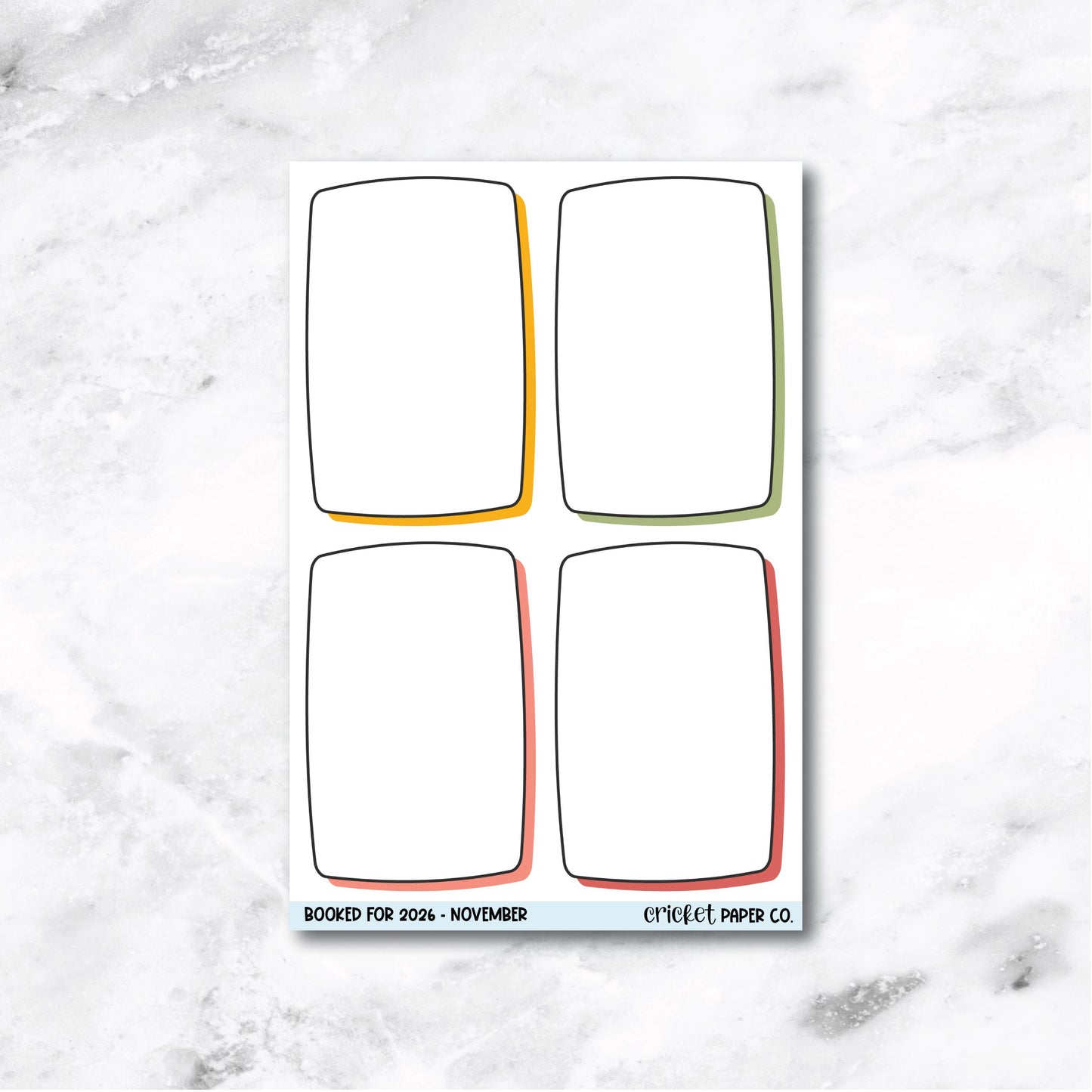 Book and Reading Journal Stickers - November