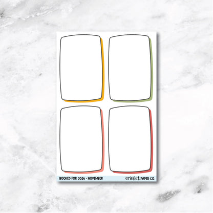 Book and Reading Journal Stickers - November