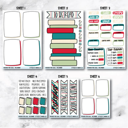 Book and Reading Journal Stickers - December