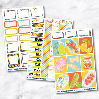 Planner Stickers Standard Mini Kit - Food