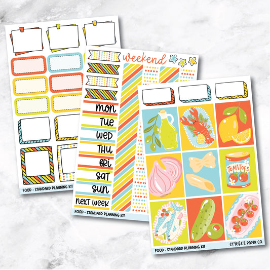 Planner Stickers Standard Mini Kit - Food