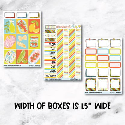 Planner Stickers Standard Mini Kit - Food
