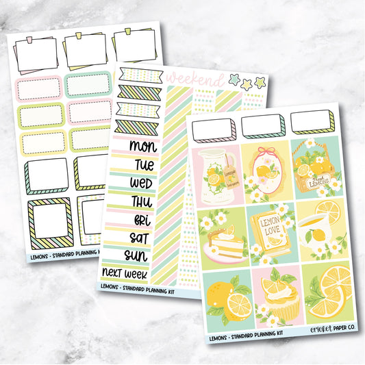 Planner Stickers Standard Mini Kit - Lemons