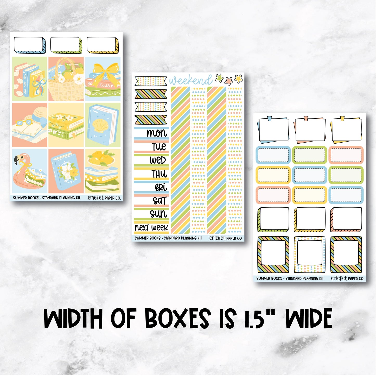 Planner Stickers Standard Mini Kit - Summer Books