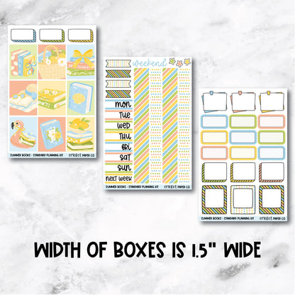 Planner Stickers Standard Mini Kit - Summer Books