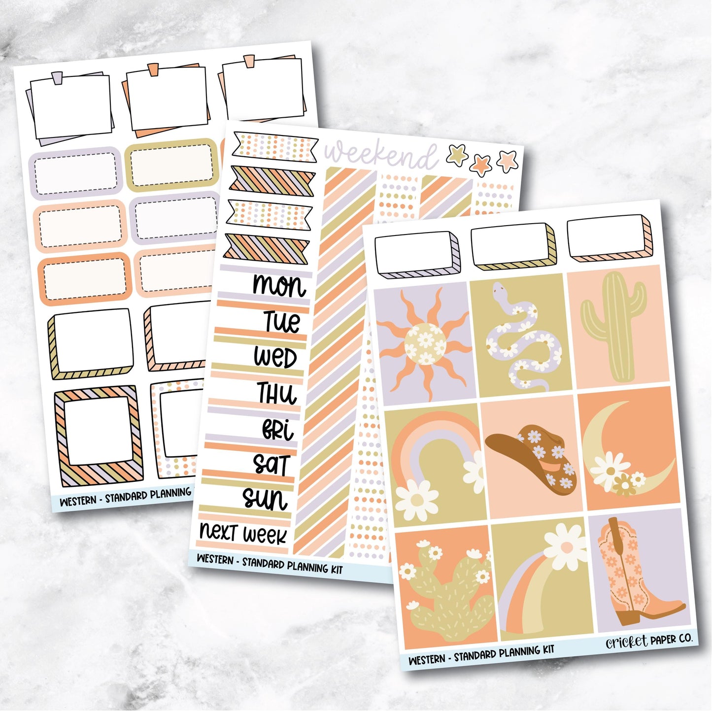 Planner Stickers Standard Mini Kit - Western
