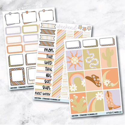Planner Stickers Standard Mini Kit - Western