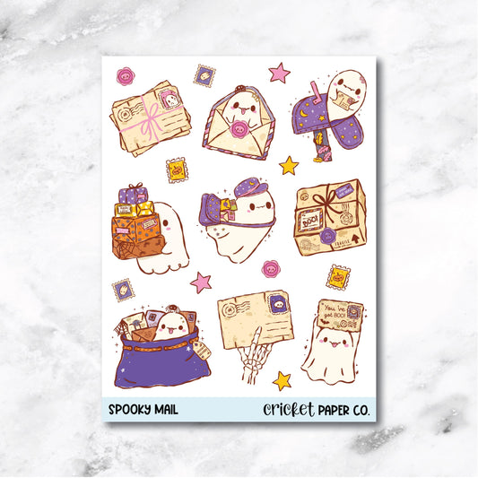 Decorative Planner and Journal Stickers - Spooky Mail