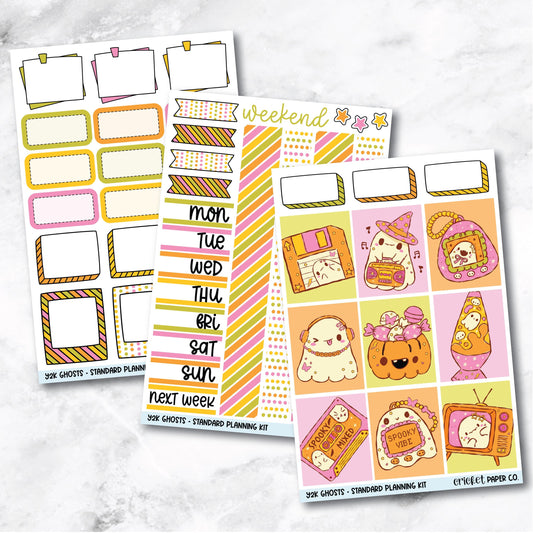 Planner Stickers Standard Mini Kit - Y2K Ghosts
